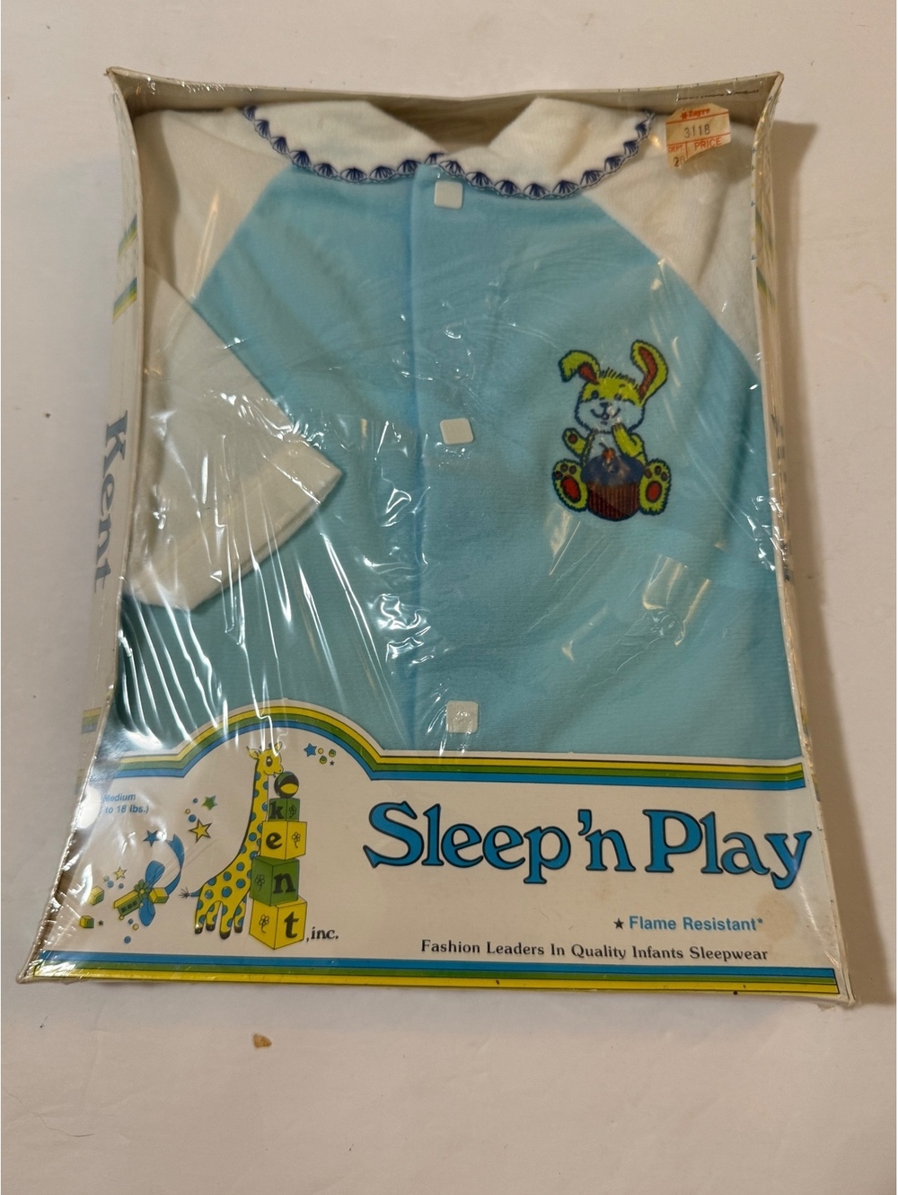 Vintage Kent Sleep'n Play Infant Sleepwear Medium 11-18 lbs